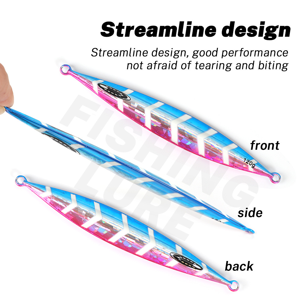 CHEERY Slow-Rolling Iron Plate Metal Artificial Hard Bait Lure Without Hooks for Sea& Boat Fishing Night-Glow Targeting Mackerel – Hard Lure – view 4