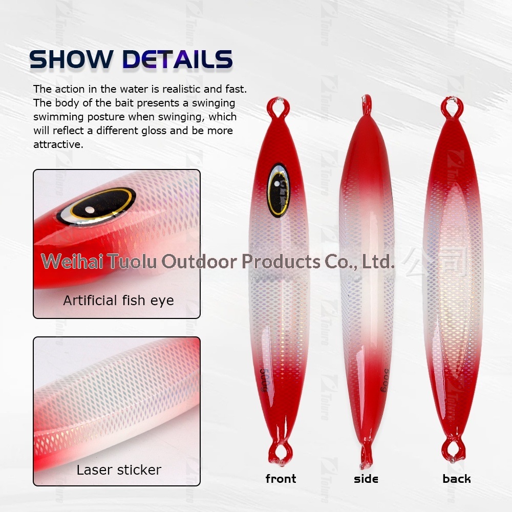 Road-Opening Big Heavy-Pound Fat-Type Night-Glow Jig 200g-600g Sea Fishing Boat Fishing Lead Fish Lure for Saltwater Fish – Hard Lure – view 4
