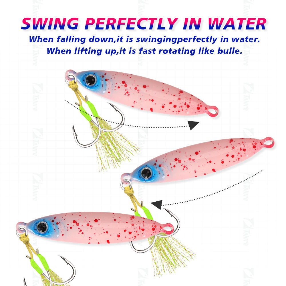 CHEERY Phantom 30g-80g Luminous Light-weight Iron Plate Lure Artificial Hard Bait for Sea Fishing Boat Use – Hard Lure – view 4