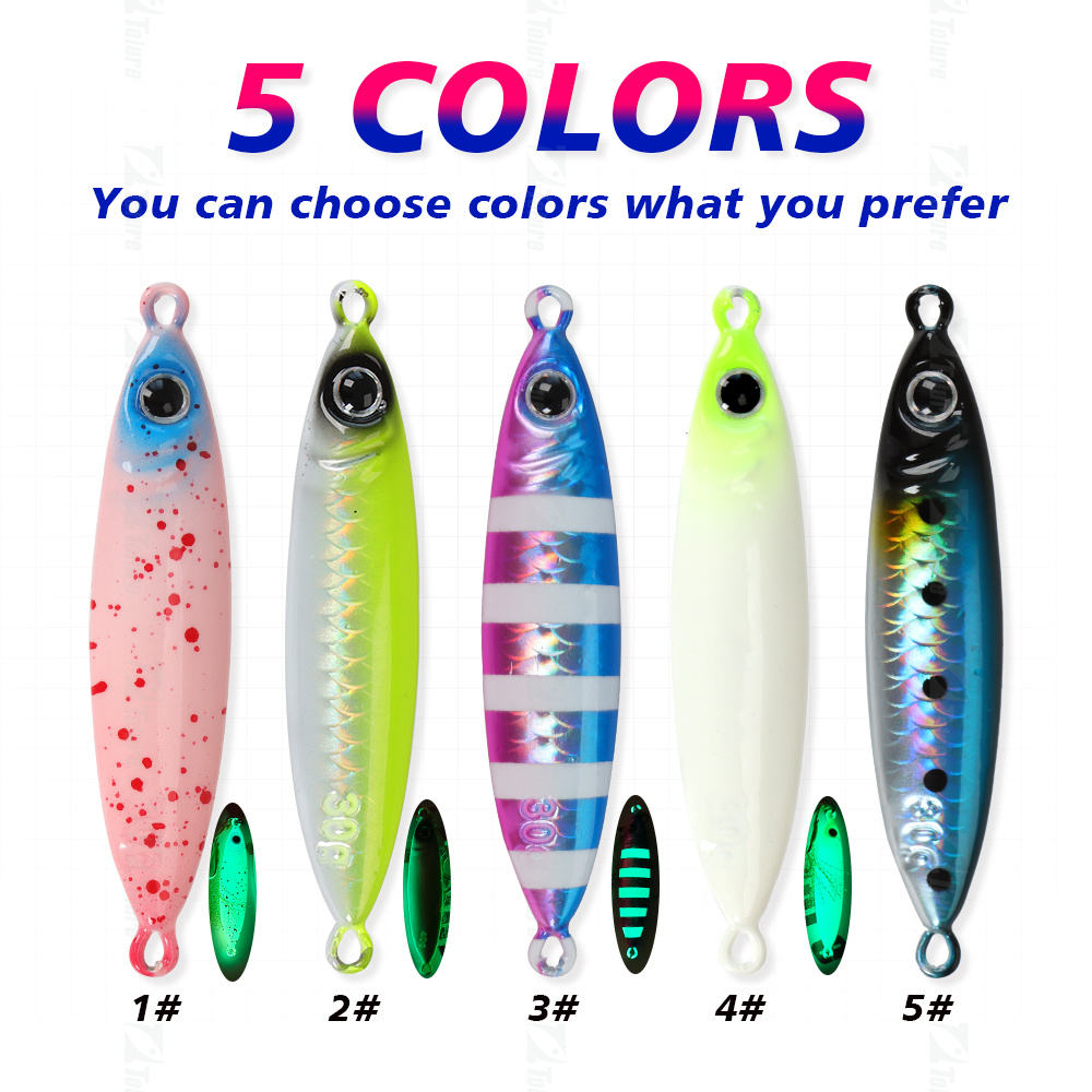 CHEERY Phantom 30g-80g Luminous Light-weight Iron Plate Lure Artificial Hard Bait for Sea Fishing Boat Use – Hard Lure – view 5