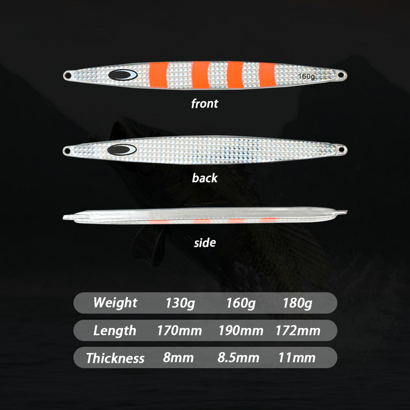 New Arrival 3D Printed Natural Style Artificial Hard Bait Lead Fish Lure Boat Fishing Tuna 130/160/180g Without Hooks Wholesale – Hard Lure – view 2