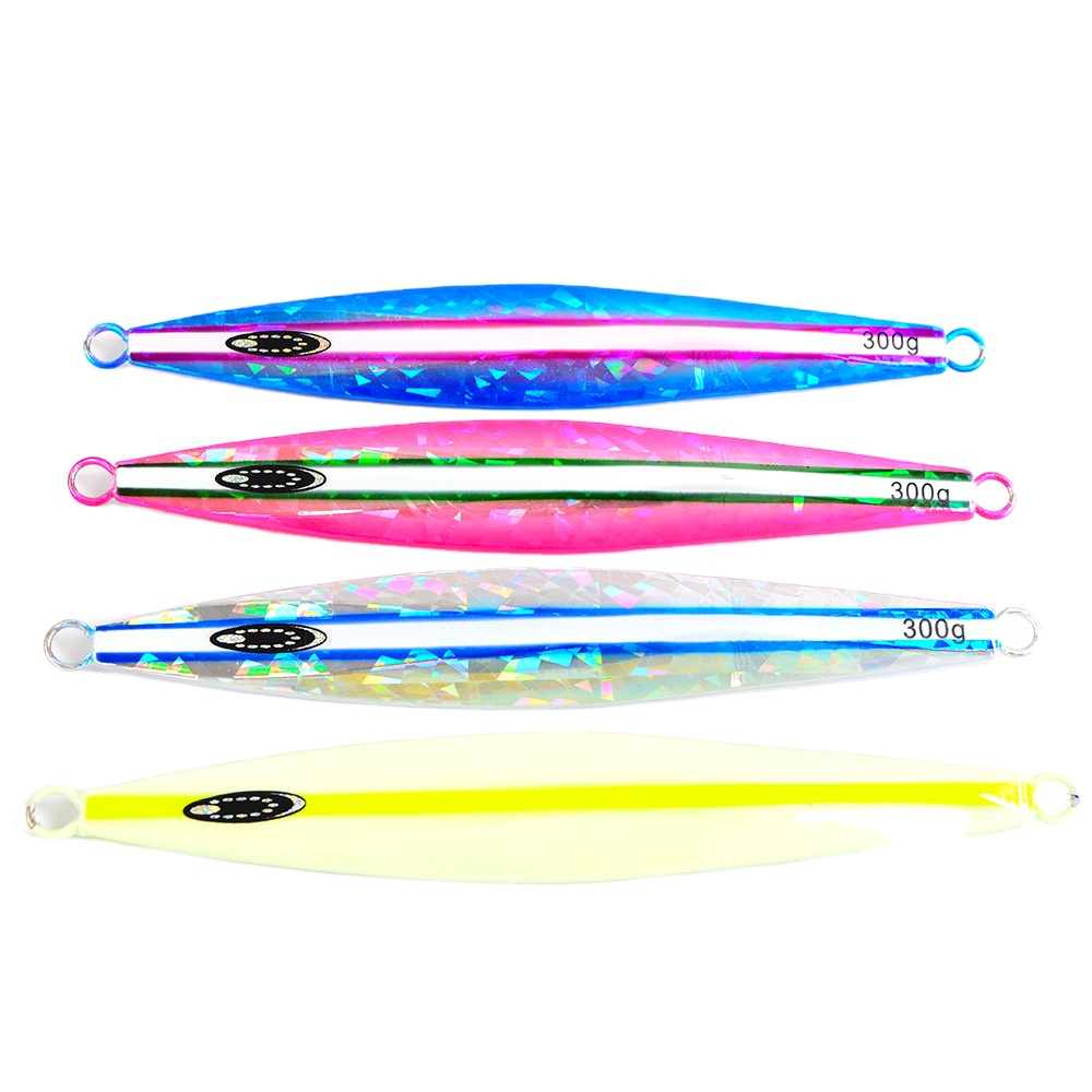 Sea Fishing Luminous Laser Imitation Bionic Metal Jig Lead Fish Lure 200/260/300g Without Hooks for Grouper Spanish Mackerel – Hard Lure – view 2