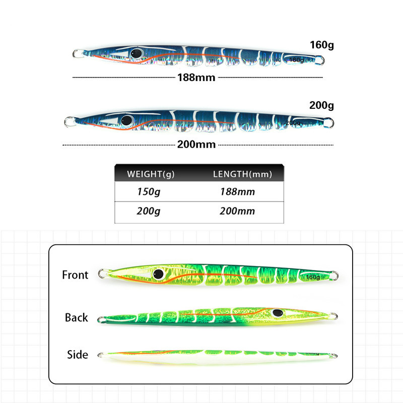 CHEERY Iron Plate Fast-Pull Long-Throw Laser Metal Lead Artificial Hard Bait Fish Lure No Hooks Manufacturer In-Stock – Metal Jig – view 2