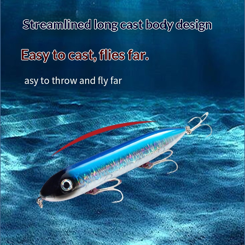 125mm/265g Long-Distance Lure Floating Pencil Lifelike Fish Surface Artificial Hard Bait Stainless Steel Hooks Factory Wholesale – Hard Lure – view 2