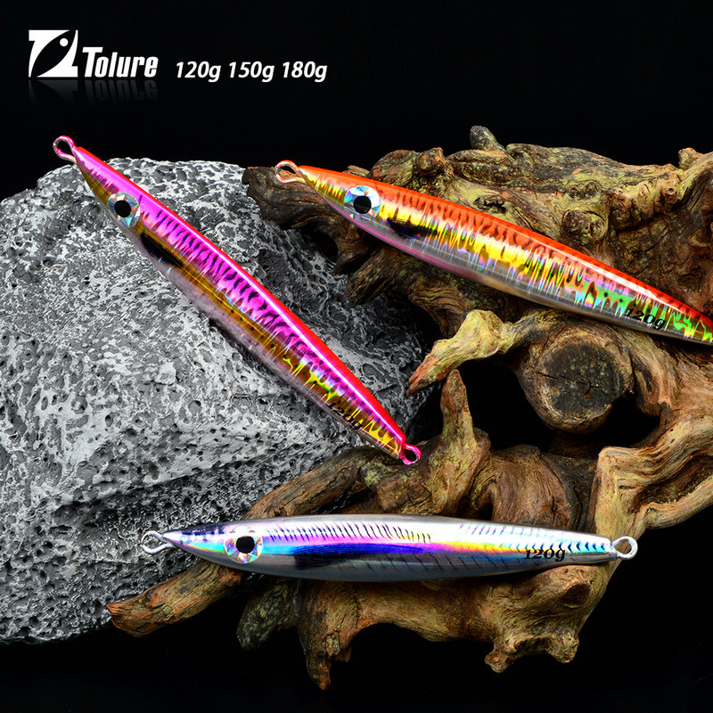 Night-Glow Speed-Sinking Artificial Hard Bait Metal Fish Lure 150g 180g Sea Fishing Boat Fishing Tuna – Hard Lure – view 3