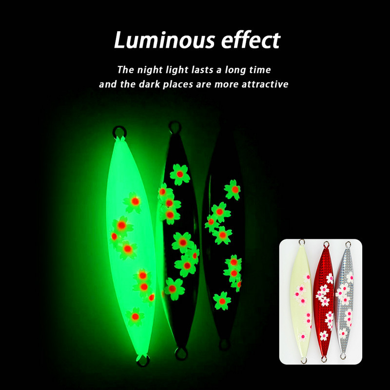 Deep-Sea Slow-Rolling Luminous Metal-Plate Laser Lure Bait 200g 250g 300g Slow-Sinking Lead Fish Bait Artificial Hard Bait Hooks – Hard Lure – view 4