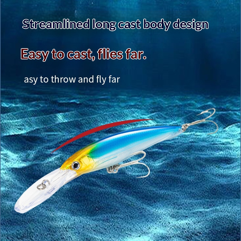 Sea Fishing Floating Minnow Artificial Hard Bait Tuna Lure Jerkbait Long-Cast Bionic Bait – Hard Lure – view 1