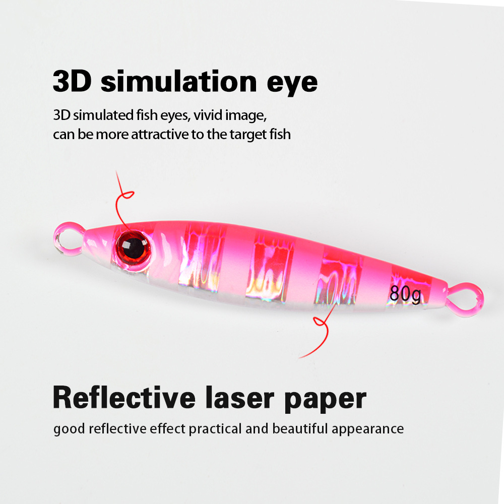 Cross-Border Xiao Pang New Color Lead Bait Long-Distance Casting Slow Jigging Laser Glow-in-the-Dark Metal Lure Hard Bait Fish – Hard Lure – view 4
