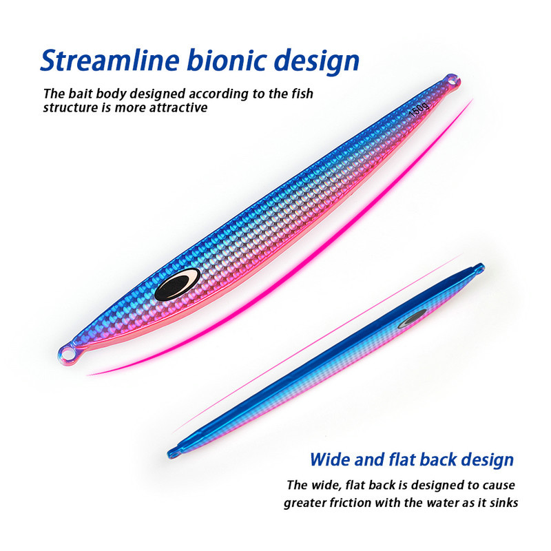 Cross-Border Iron Plate Lure Blade-Shape Deep-Sea Tuna Long-Cast Laser Metal Lead Fish Hard Bait Without Hooks In-Stock – Hard Lure – view 2