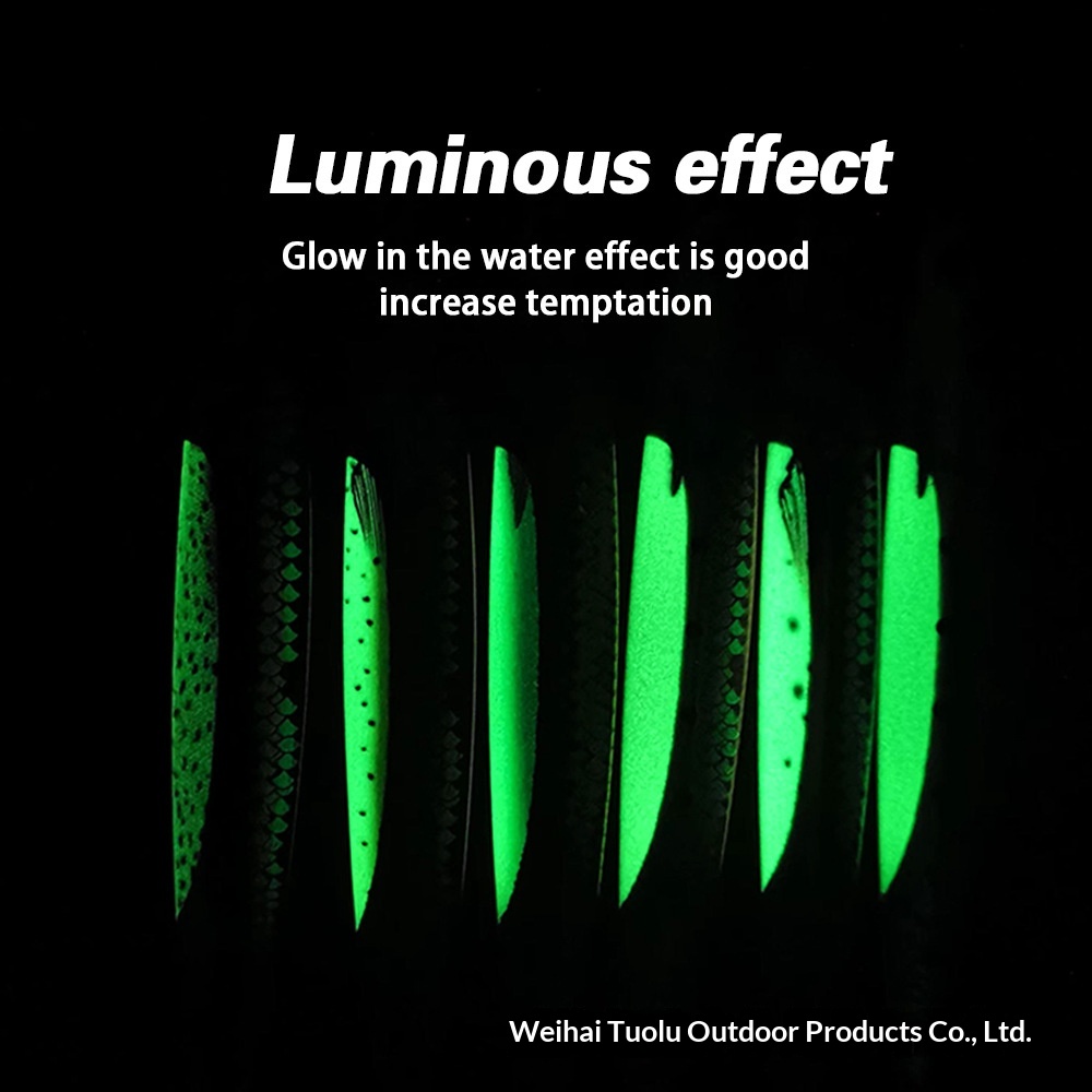 3D Printed Luminous Slow Jig Metal Spoon Fish Scale Style 80g-150g Fast-Pull Mackerel Slow-Jigging Iron Plate Bait Wholesale – Hard Lure – view 5
