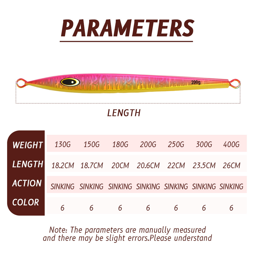 Cheery Glow-in-the-Dark Lure 130g-400g Artificial Hard Bait Boat Sea Fishing Saltwater Fish Slow-Jigging Triangle Diamond Shaped – Hard Lure – view 2