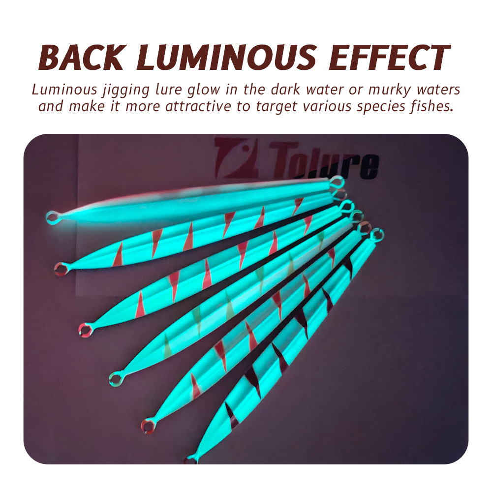 Cheery Glow-in-the-Dark Lure 130g-400g Artificial Hard Bait Boat Sea Fishing Saltwater Fish Slow-Jigging Triangle Diamond Shaped – Hard Lure – view 4