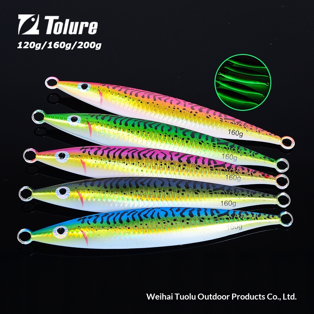 Glow-in-the-Dark 3D-Printed UV Artificial Hard Bait 120g-200g Slow-Rolling Metal Jig Lures for Spanish Mackerel Tuna Bass – Hard Lure – view 3