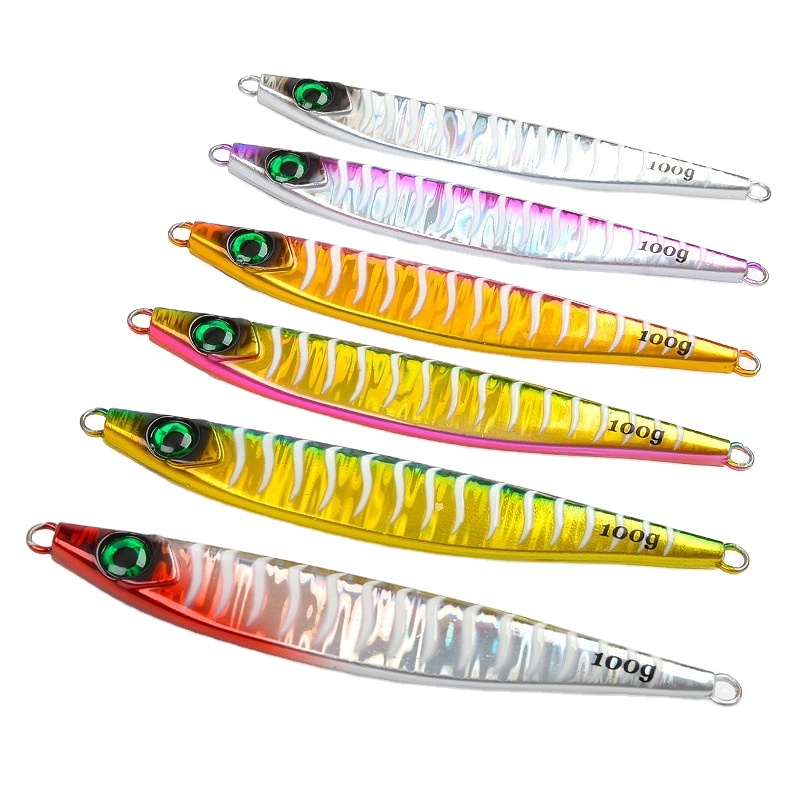 CHEERY Long-Range Sea Fishing Boat Lure Bait 40g-100g Glow-in-the-Dark Striped Shore Casting Sardine Jig Lead for Saltwater Fish – Hard Lure – view 2