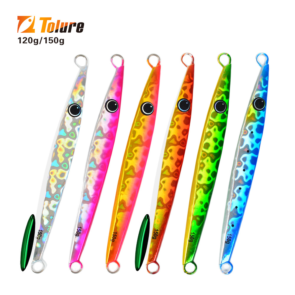 Fast-Sinking Artificial Hard Bait Jig Lure 150g Long-Cast Laser Metal Lead Jig Without Hooks for Jigging – Hard Lure – view 5