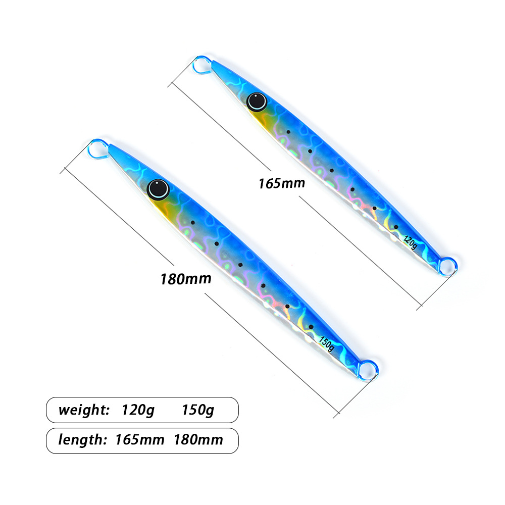 Fast-Sinking Artificial Hard Bait Jig Lure 150g Long-Cast Laser Metal Lead Jig Without Hooks for Jigging – Hard Lure – view 4