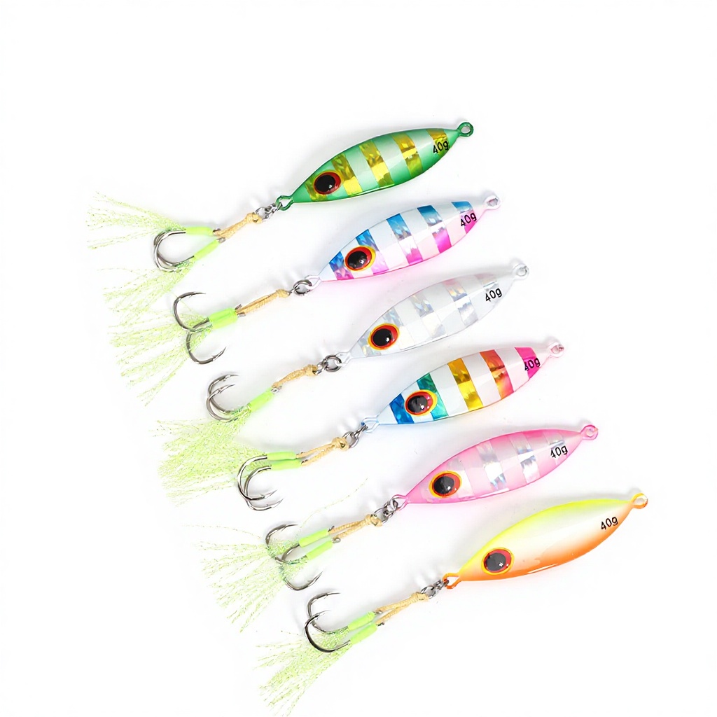 CHEERY Deep-Sea Lure Night-Glow Slow-Rolling Metal Jig Lead Fish 20g-150g Slow-Sinking Sea Boat Fishing No Hooks Artificial Bait – Hard Lure – view 2