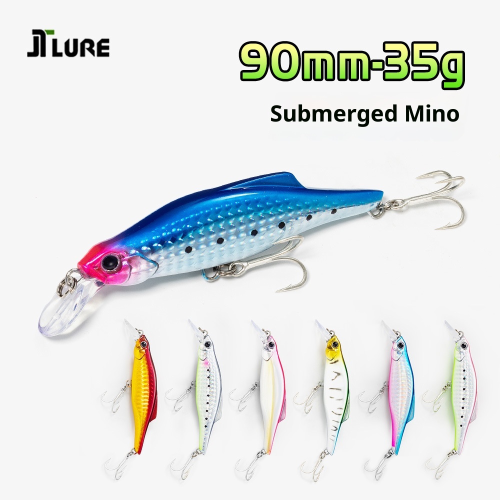 90mm/35g ABS Printed Factory Wholesale In-Stock Sinking Minnow Luminous Eye Laser Hot-Stamping Artificial Hard Bait Fishing Lure – Hard Lure – view 4