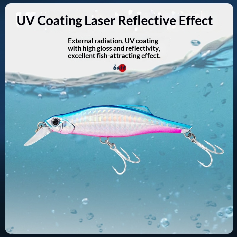 90mm/35g ABS Printed Factory Wholesale In-Stock Sinking Minnow Luminous Eye Laser Hot-Stamping Artificial Hard Bait Fishing Lure – Hard Lure – view 2