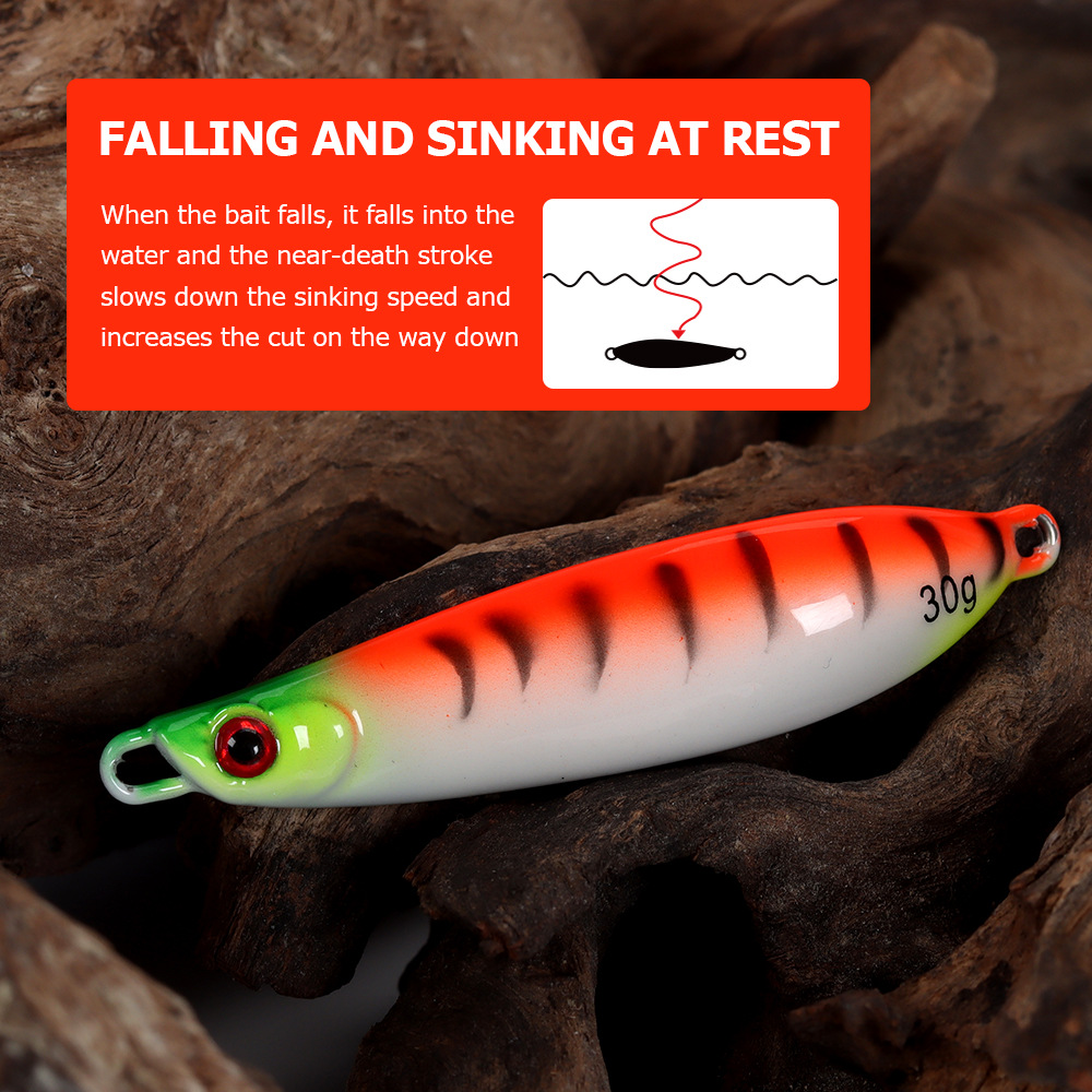 CHEERY Trail-Opening Curved Blade Lure Metal Jig Lead Fish Hook Noctilucent Bionic Sea Boat Fishing Saltwater Fish Wholesale – Hard Lure – view 3