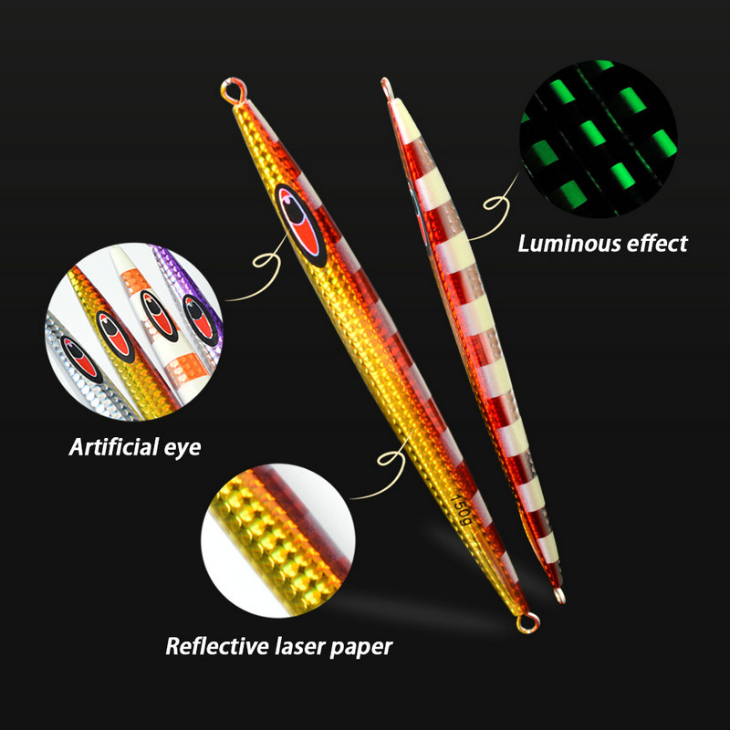 Cross-Border Hot-Selling 3D Printed Luminous Iron Plate Fast-Sinking Artificial Hard Bait Fish Sea Boat Fishing Tuna Mackerel – Hard Lure – view 3