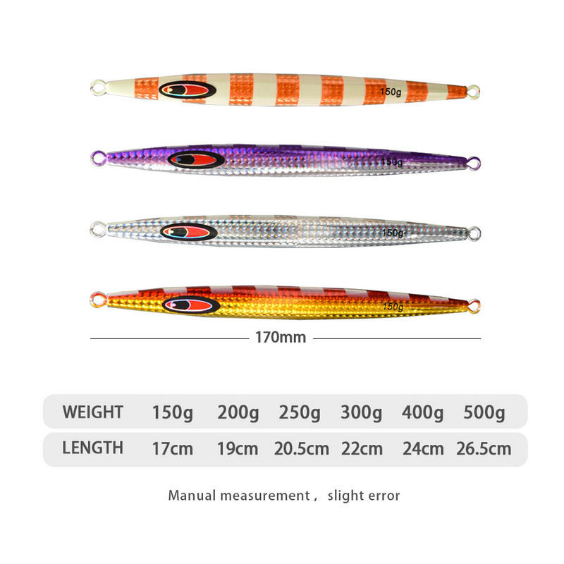 Cross-Border Hot-Selling 3D Printed Luminous Iron Plate Fast-Sinking Artificial Hard Bait Fish Sea Boat Fishing Tuna Mackerel – Hard Lure – view 2