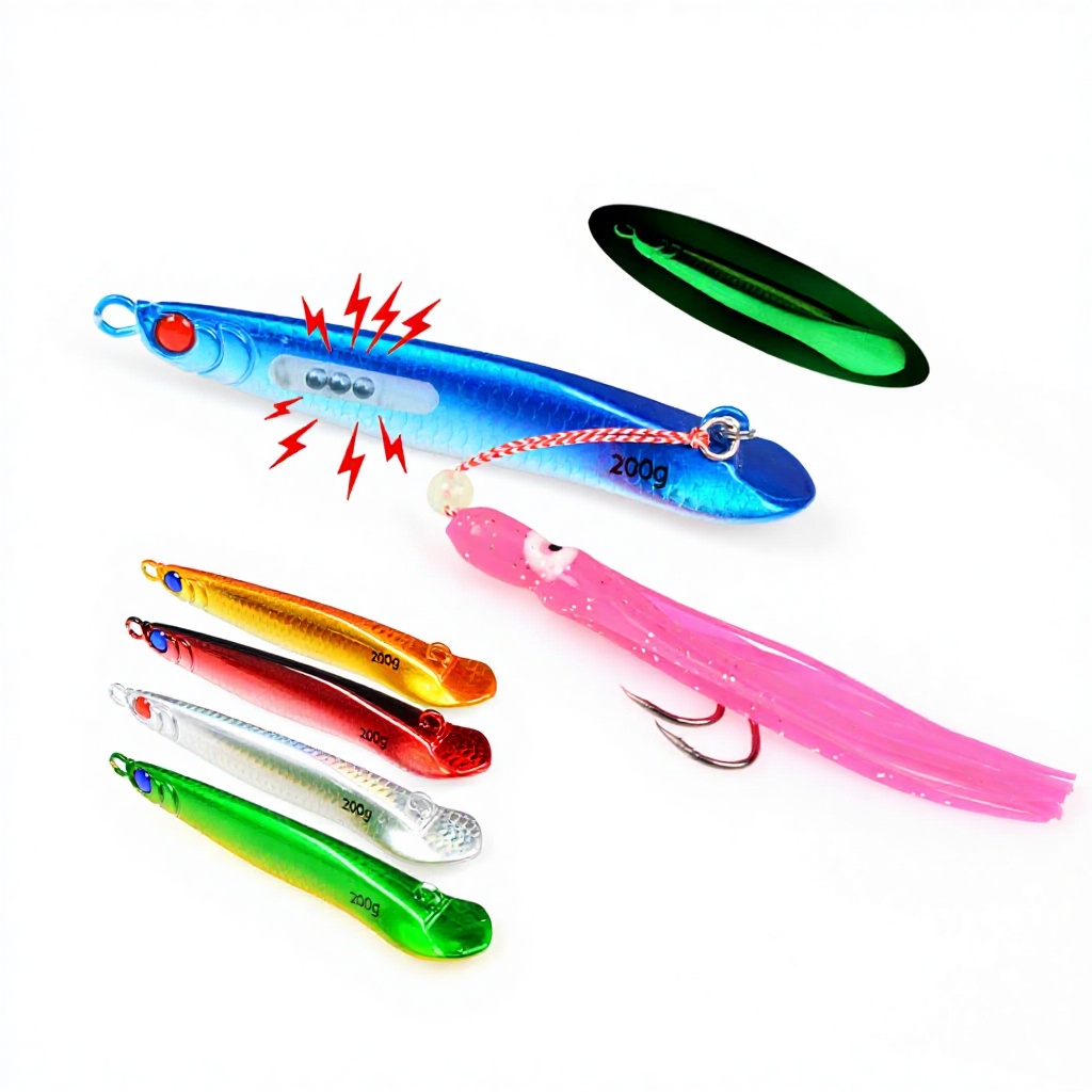 TOLURE TL Laser Gold Dragon Fish Yan Yue Iron Plate 40g-200g Built-in Rattle Beads Biomimetic Sea Fishing Bottom Tossing Long – Hard Lure – view 1