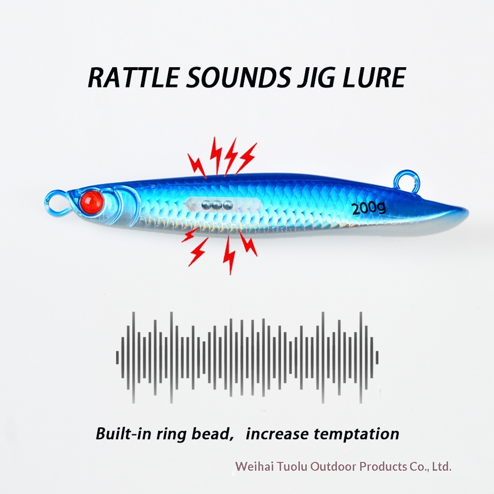 TOLURE TL Laser Gold Dragon Fish Yan Yue Iron Plate 40g-200g Built-in Rattle Beads Biomimetic Sea Fishing Bottom Tossing Long – Hard Lure – view 5