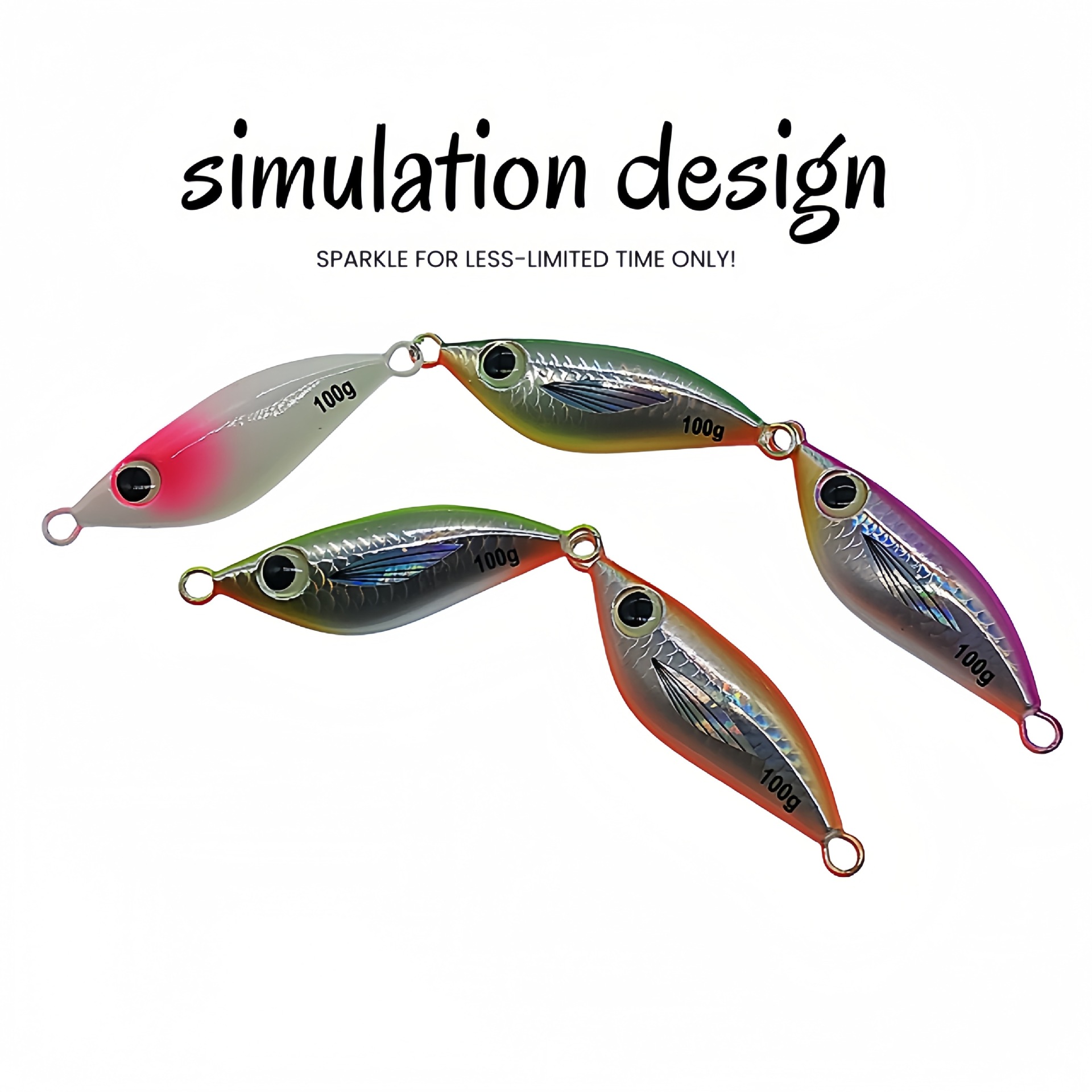 Cheery Colorful Luminous Metal Jig Lure with Hooks Artificial Hard Bait for Sea Bass Sea & Boat Fishing – Hard Lure – view 2