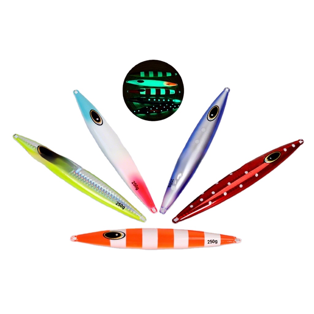 Sea Fishing Lure Metal Jig Night-Luminous Slow-Rolling 150g-600g Deep-Sea Boat Fishing Artificial Bait Without Hooks – Hard Lure – view 2