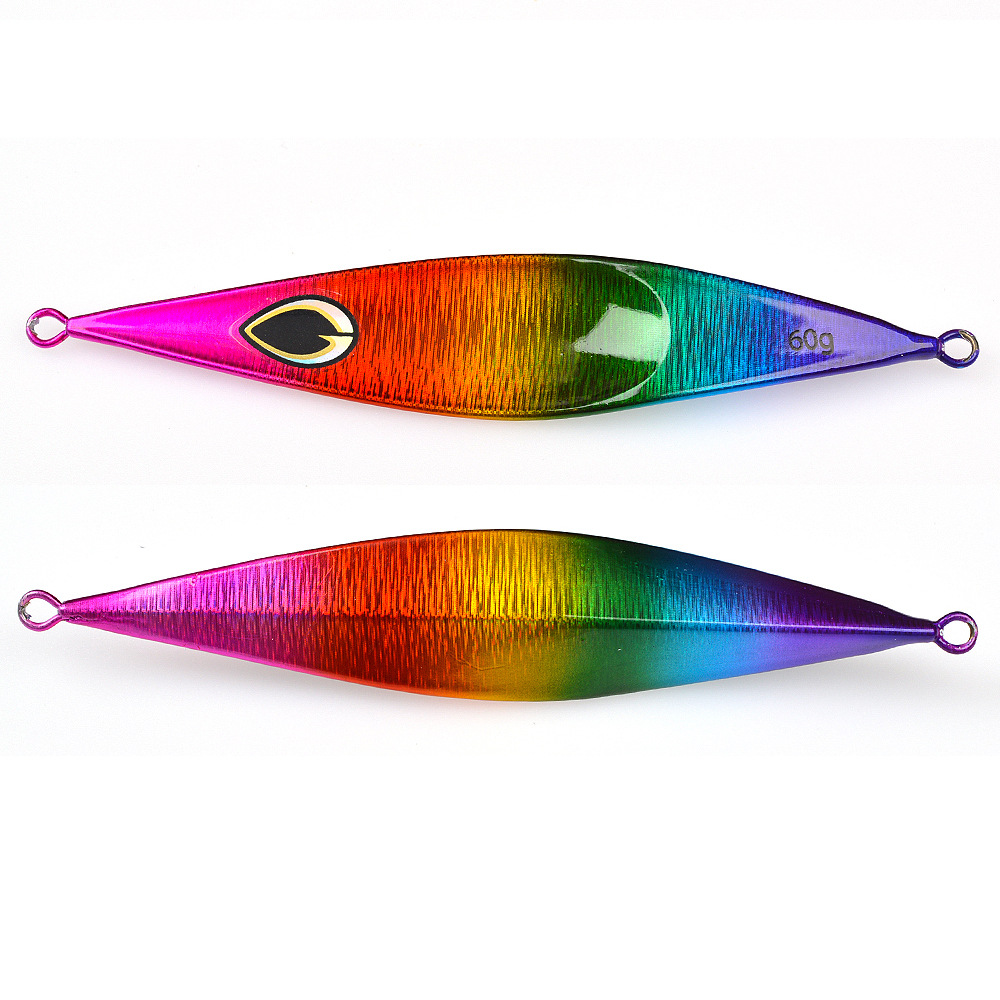 Cross-Border Spoon-Shaped Iron Plate Triangular Concave UV Laser Lure Boat Fishing Sea Fishing Slow-Jigging Metal Fish – Hard Lure – view 1