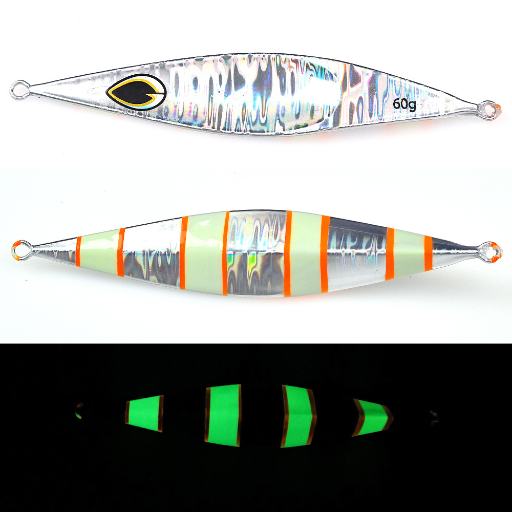 Cross-Border Spoon-Shaped Iron Plate Triangular Concave UV Laser Lure Boat Fishing Sea Fishing Slow-Jigging Metal Fish – Hard Lure – view 4