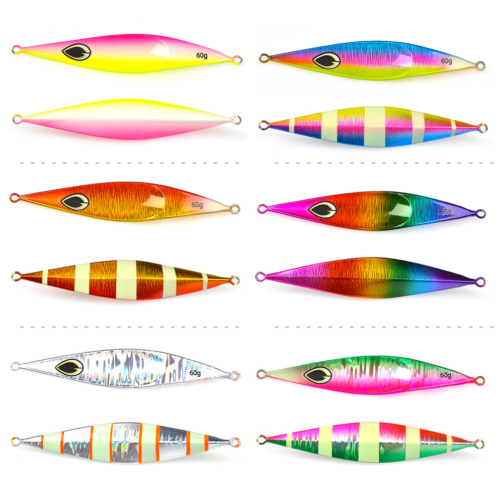 Cross-Border Spoon-Shaped Iron Plate Triangular Concave UV Laser Lure Boat Fishing Sea Fishing Slow-Jigging Metal Fish – Hard Lure – view 3