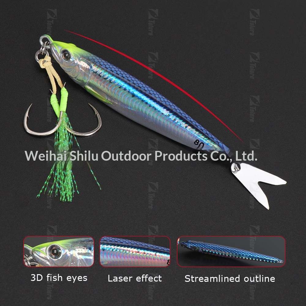 Trail-Blazing Little Sprite Iron Plate Lure Slow Shake Long-Cast Spanish Mackerel Sequin Sea Fishing Boat Fishing Artificial – Hard Lure – view 3