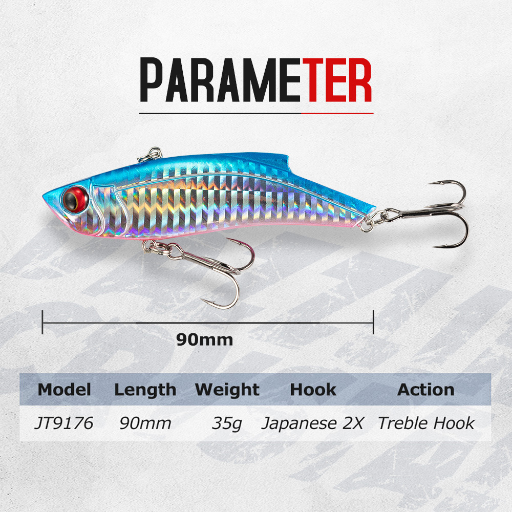 Stainless Steel Artificial Hard Bait Long-Casting Fast-Sinking VIB 9cm/35g Snakehead Mandarin Fish Lure Cross-Border Factory – Hard Lure – view 2