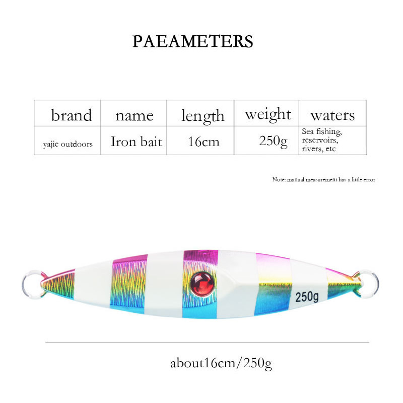 Grouper Sea Fishing 200/250g Lead Metal Jig Slow-Jigging Bait Diamond-Shaped Laser Deep-Sea South China Sea Tuna Boat – Hard Lure – view 3