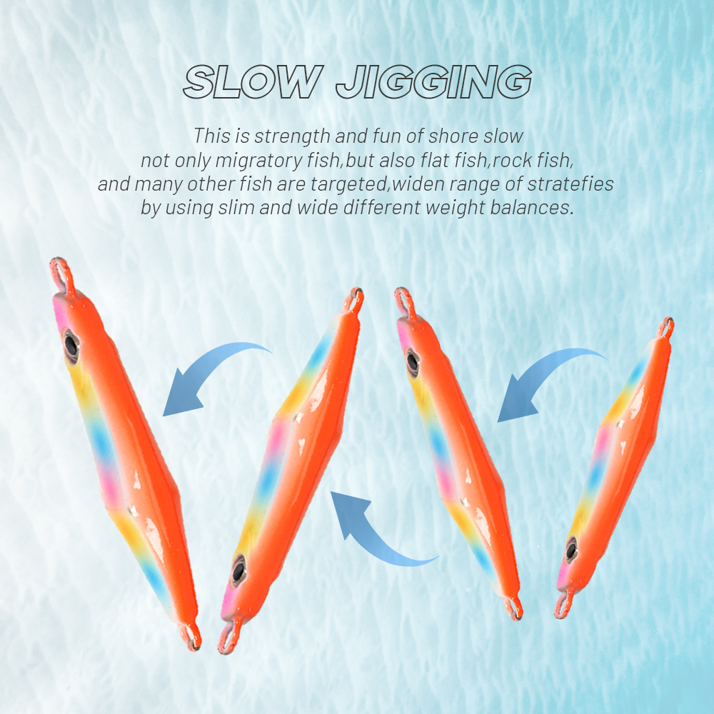 Lead Jig Fish Lure 40g-100g Artificial Hard Bait for Sea & Boat Fishing Long-Cast Glow-in-the-Dark – Hard Lure – view 3