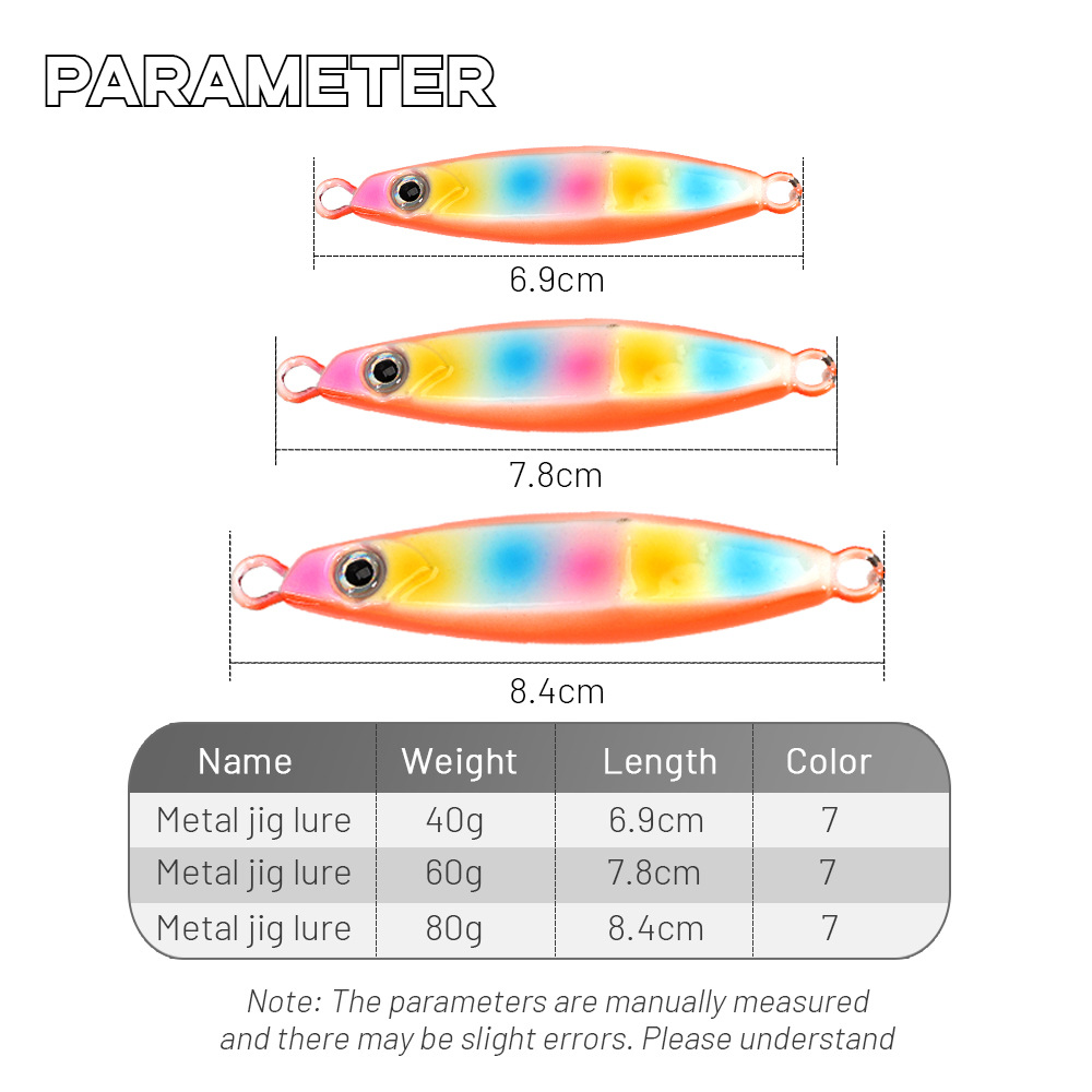 Lead Jig Fish Lure 40g-100g Artificial Hard Bait for Sea & Boat Fishing Long-Cast Glow-in-the-Dark – Hard Lure – view 2