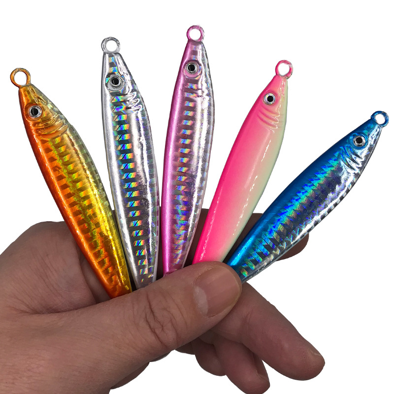Pave the Way Tulu Outdoor Lure Shore Casting Small Iron Plate Lead Fish Bait Luminous 40g 60g 80g Snakehead Spanish Mackerel – Hard Lure – view 1