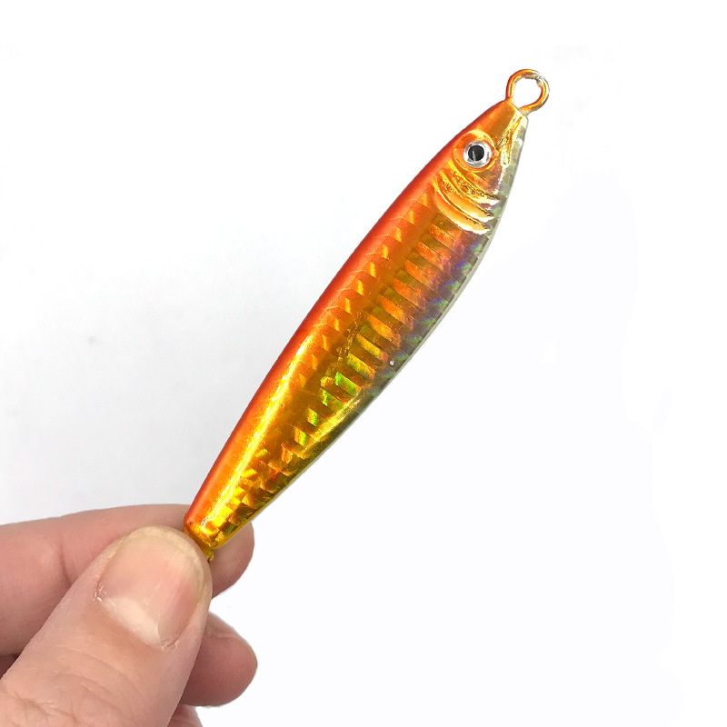 Pave the Way Tulu Outdoor Lure Shore Casting Small Iron Plate Lead Fish Bait Luminous 40g 60g 80g Snakehead Spanish Mackerel – Hard Lure – view 4