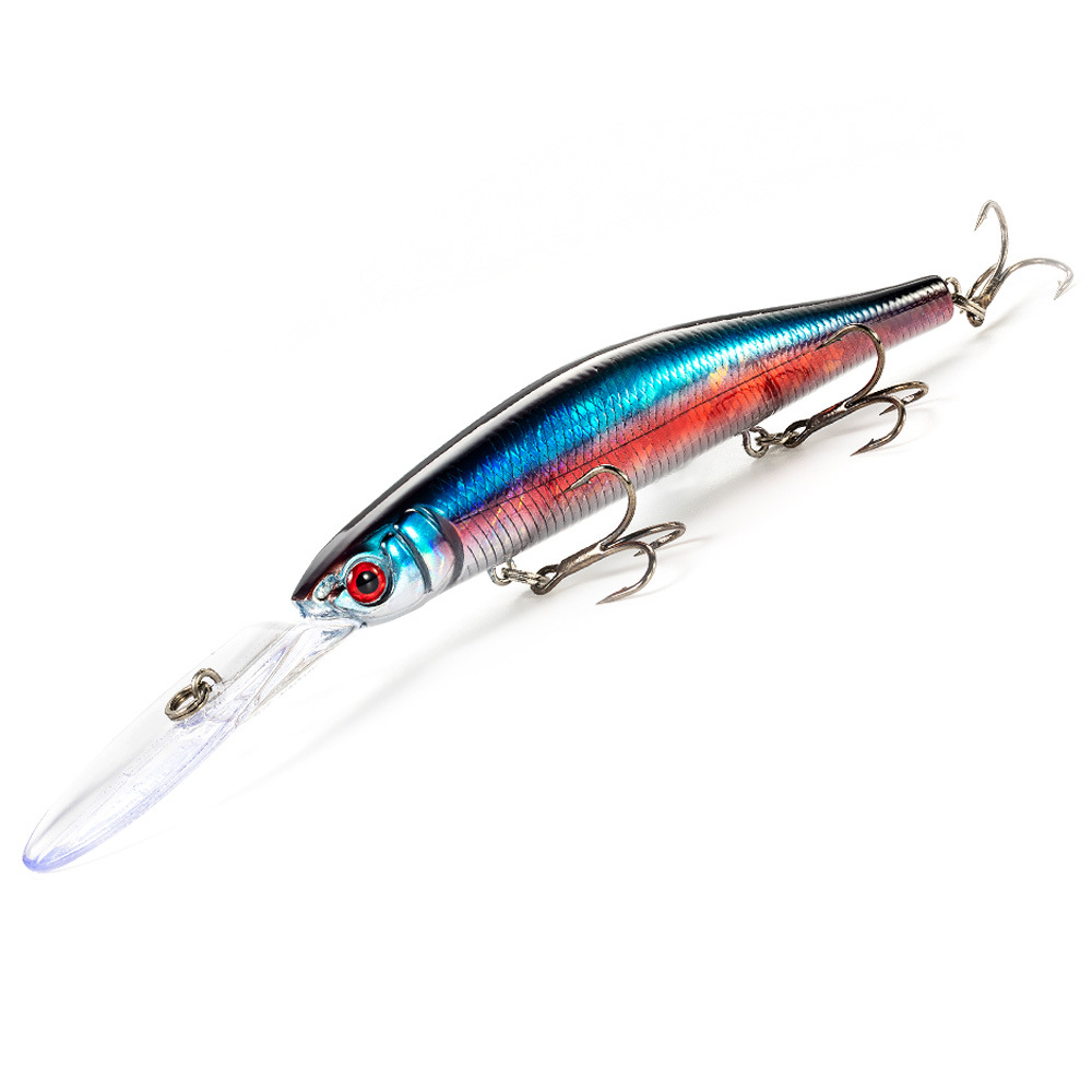 CHEERY Cross-Border Artificial Hard Bait Long-Distance Casting Stainless Steel Big Tongue Plate Minnow Rattle Beads 115cm 20g – Hard Lure – view 5