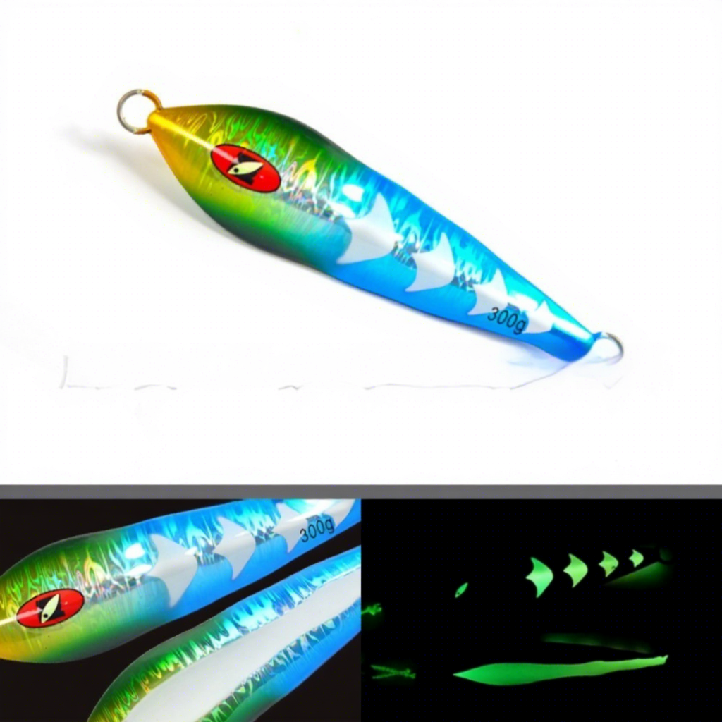 Road-Opening Style Sea Fishing Boat Lure Night-Glow Metal Jig Lead Bare Plate Fast-Sinking Bionic Boat-Shaped Bait Without Hooks – Hard Lure – view 2