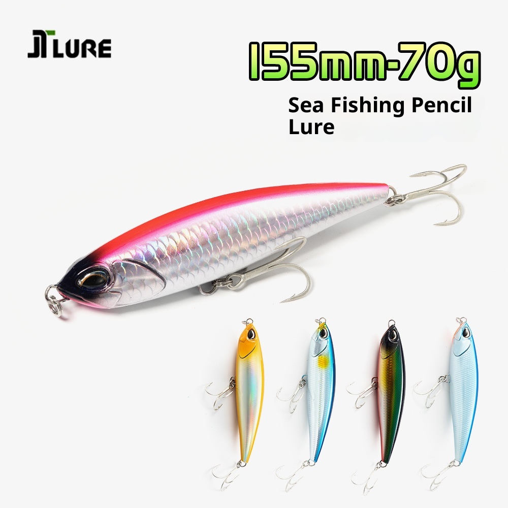 New Sea Bass Sea Fishing Pencil Lure Set 145mm/70g Sinking Plastic Artificial Hard Bait Bionic Fake Bait Wholesale – Hard Lure – view 1