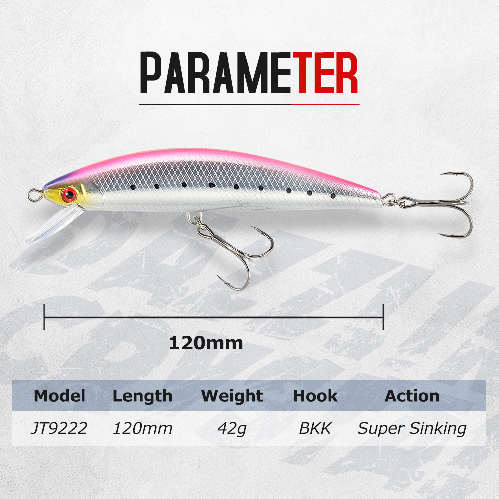 Wholesale Cross-Border JTLURE Bionic Lure Deep-Diving Minnow 12cm/15cm 42g/63g Fake Fish Hard Bait Lure Hot Sale – Hard Lure – view 5