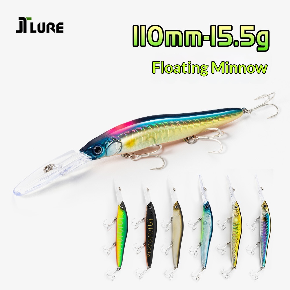 JTLURE Floating Minnow Lure Bait Long-Cast 3-Hook Sea Fishing 11cm 15.5g – Hard Lure – view 5