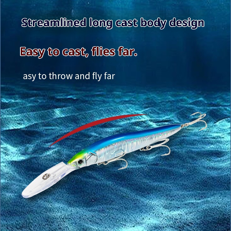 JTLURE Floating Minnow Lure Bait Long-Cast 3-Hook Sea Fishing 11cm 15.5g – Hard Lure – view 2
