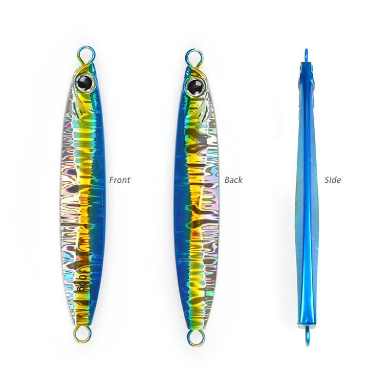 Japanese-Style Laser 60g 100g Iron Plate Lure Boat Fishing Sea Fishing Artificial Hard Bait Lead Fish Mackerel/Barracuda Bait – Hard Lure – view 2