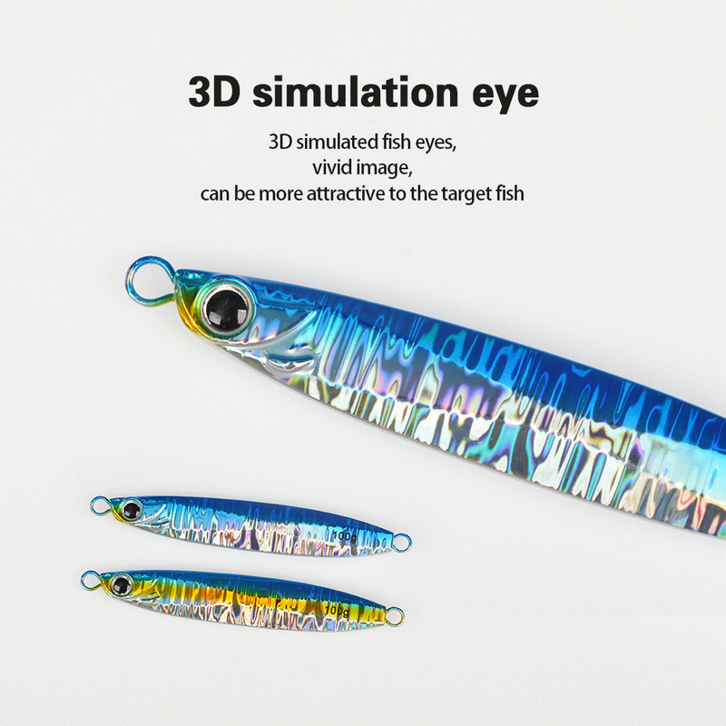 Japanese-Style Laser 60g 100g Iron Plate Lure Boat Fishing Sea Fishing Artificial Hard Bait Lead Fish Mackerel/Barracuda Bait – Hard Lure – view 4