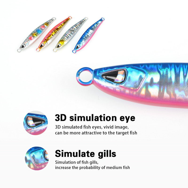 Cheery Lead Fish Lure Metal Plate Bait for Saltwater Fish Sea Fishing Boat Fishing Long-Cast – Hard Lure – view 3