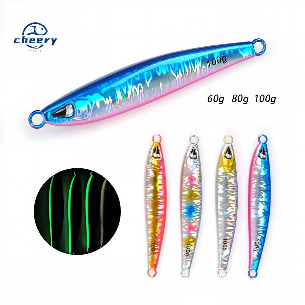 Cheery Lead Fish Lure Metal Plate Bait for Saltwater Fish Sea Fishing Boat Fishing Long-Cast – Hard Lure – view 1